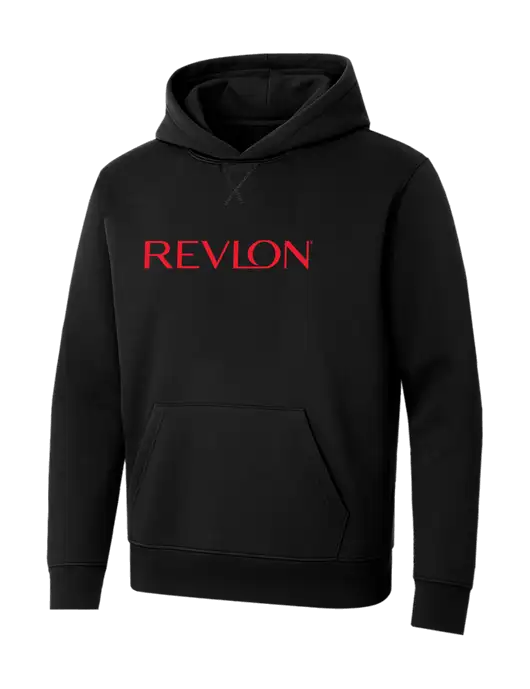 Allmade Deep Black Organic French Terry Pullover Hoodie w/Revlon Logo