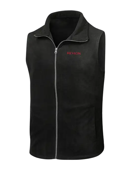 Black Microfleece Vest w/Revlon Logo