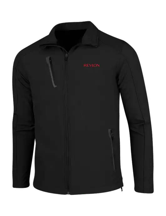 Black Welded Softshell Jacket w/Revlon Logo