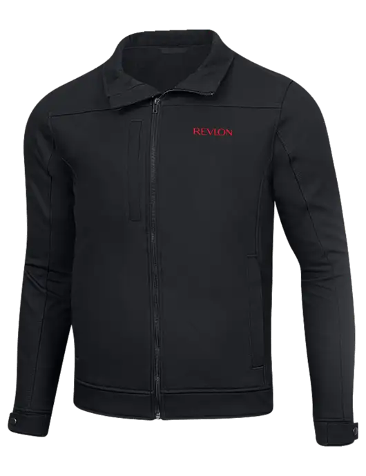 Cornerstone Charcoal Duck Bonded Soft Shell Jacket w/Revlon Logo