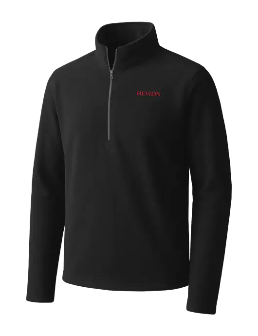 Black Microfleece 1/2 Zip Pullover w/Revlon Logo