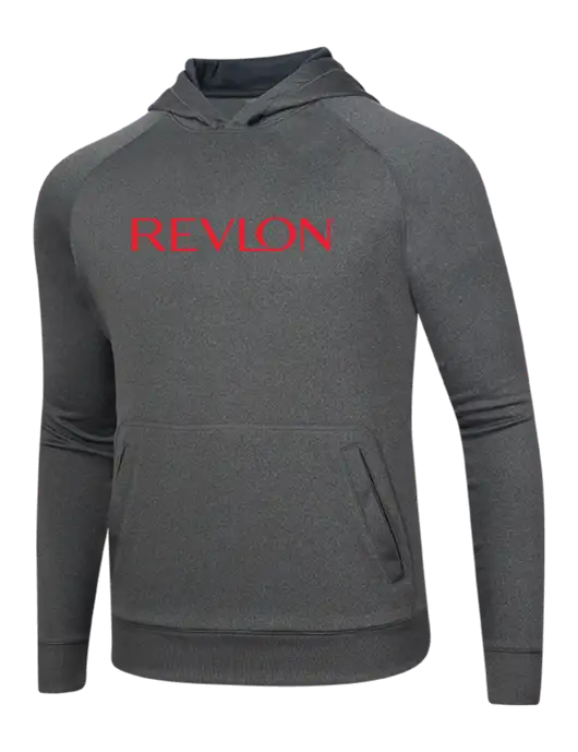 Tech Graphite Heather Fleece Hooded Sweatshirt w/Revlon Logo