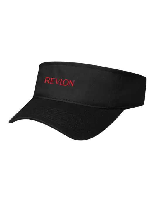 Black Cap Visor w/Revlon Logo