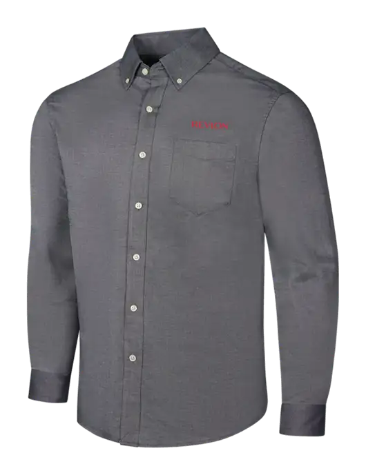 Dark Grey SuperPro Oxford Shirt w/Revlon Logo