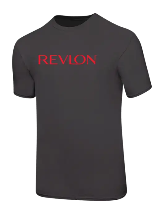 Ring Spun Charcoal 4.5 oz T-Shirt w/Revlon Logo