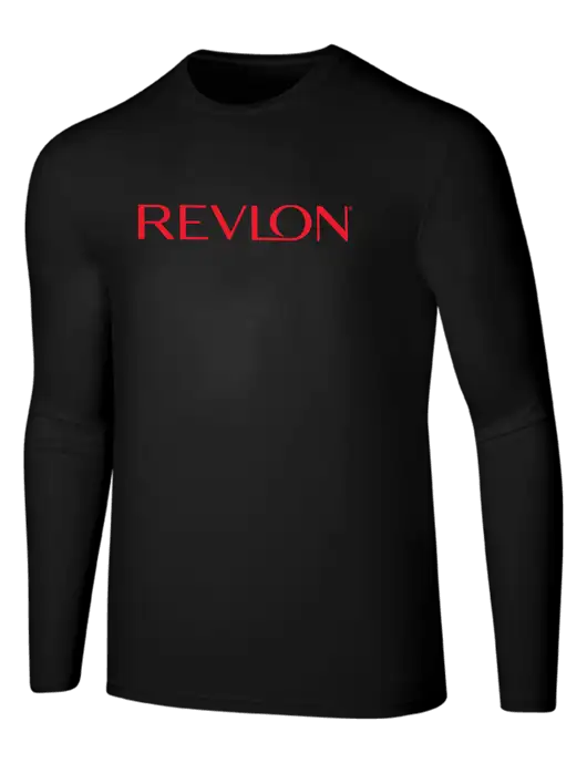 Seriously Soft Black Long Sleeve T-Shirt w/Revlon Logo