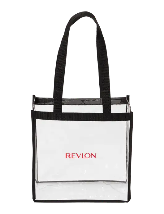 Clear Stadium Tote w/Revlon Logo