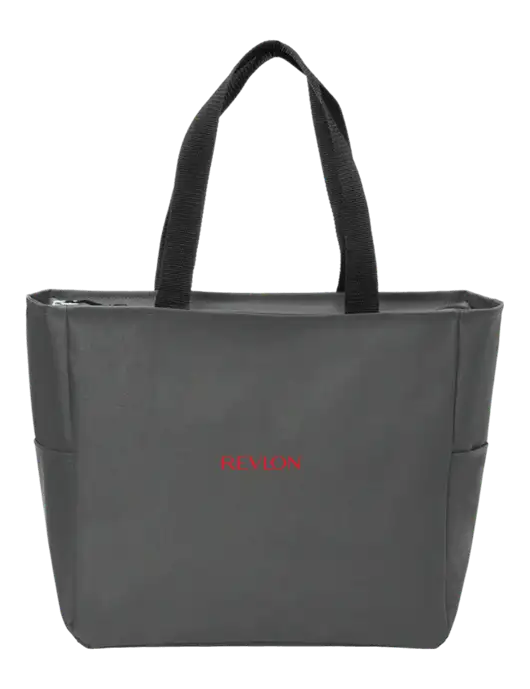 Everyday Charcoal Zip Tote Dark w/Revlon Logo
