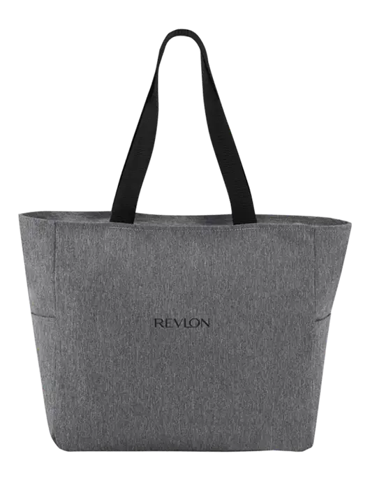 Everyday Heather Grey Zip Tote  w/Revlon Logo