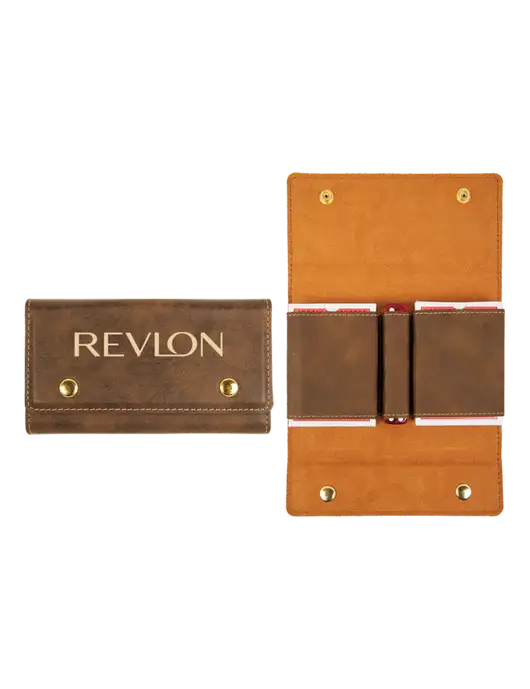 Rustic Leatherette Card & Dice Set w/Revlon Logo