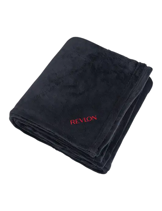 Mountain Lodge Black Blanket w/Revlon Logo