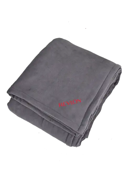 Oversized Graphite Ultra Plush Blanket Graphite w/Revlon Logo